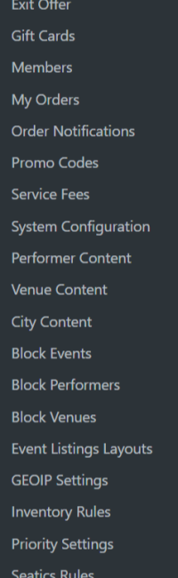 ticketWP Admin Panel Menu